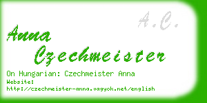 anna czechmeister business card